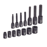 Star-drive & E-Star-drive Impact Bit Socket Set, 14-pc, SAE/Metric