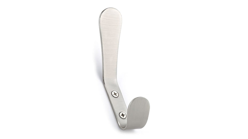 Metal Utility Double Hook, Brushed Nickel B2271