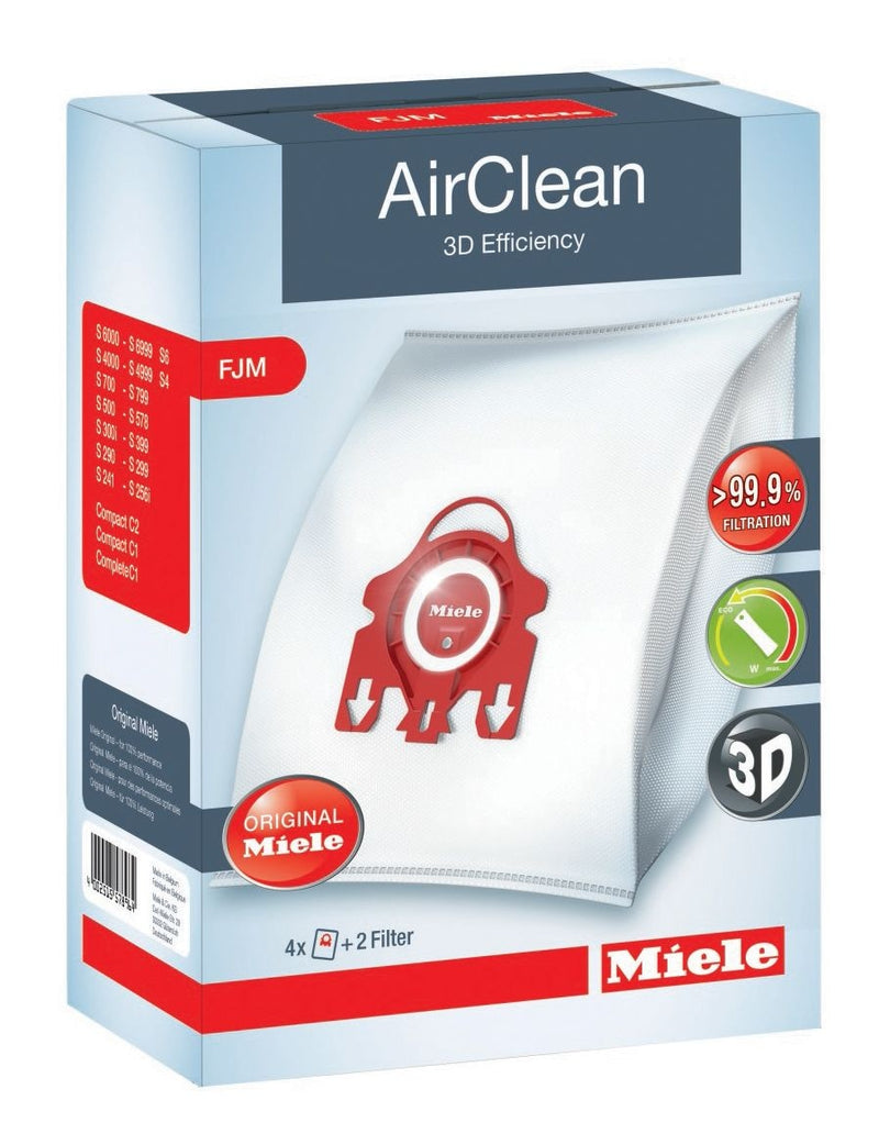 Miele AirClean 3D FJM Dust Bags, 4-pk O2445