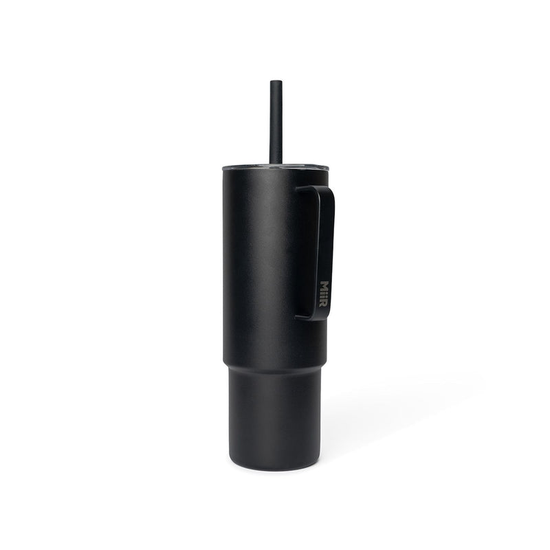 Stainless Steel Insulated All Day Straw Cup with Handle, Black, 32-oz Z4922