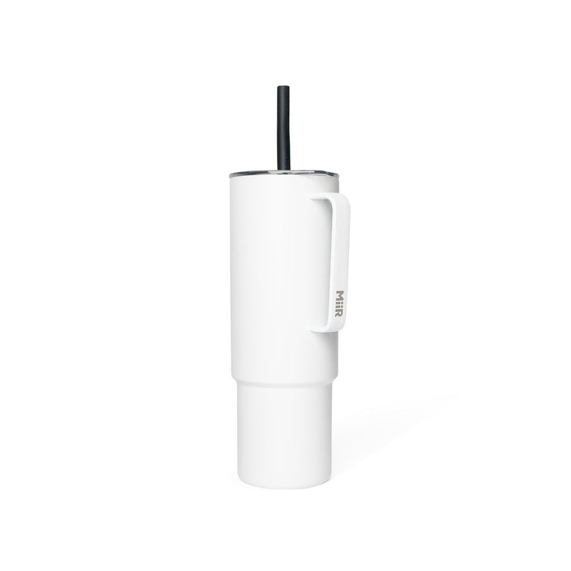 Stainless Steel Insulated All Day Straw Cup with Handle, White, 32-oz O0568