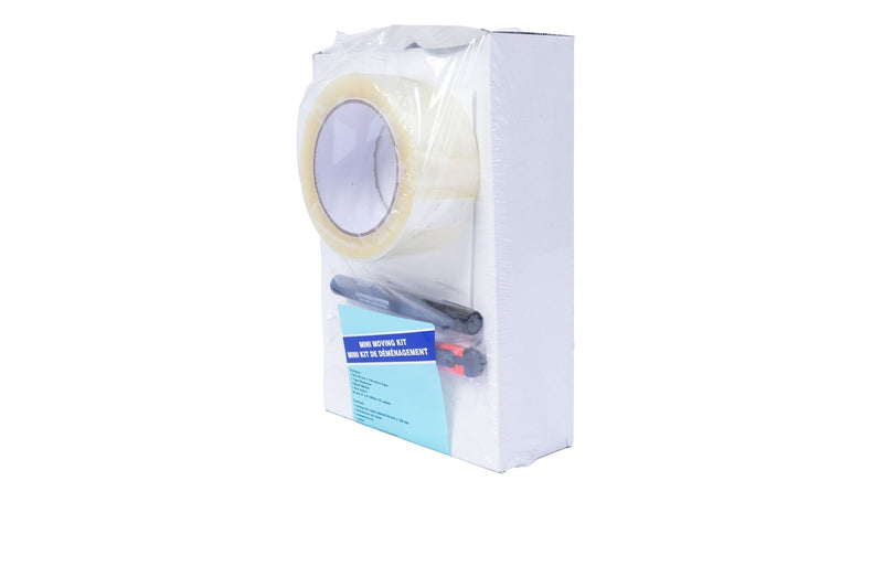 Mini Moving Kit with Box Cutter, Marker, Clear Packing Tape, Tape Gun & Box ID Labels Z9023