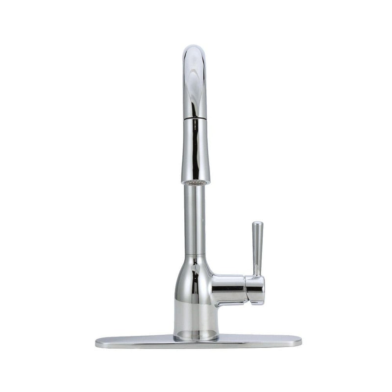 Adler Single Handle Pull-Down Kitchen Faucet, Chrome U3091