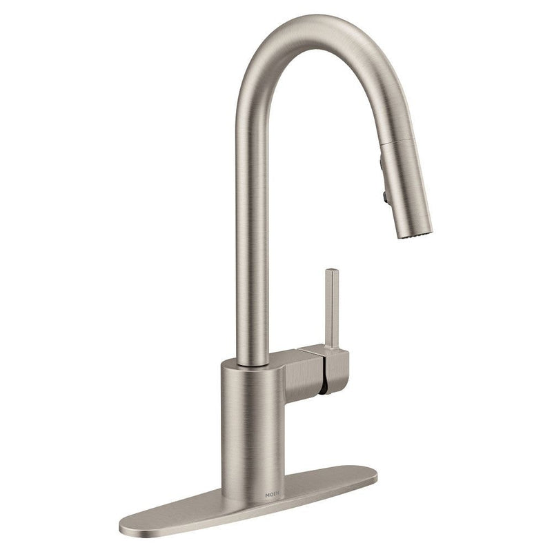 Align Single Handle Modern Pull Down Sprayer Kitchen Faucet with Reflex & Power Clean, Stainless Steel O0133