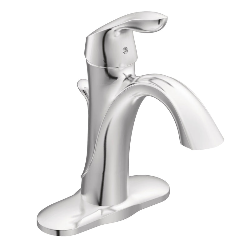 Eva Single Handle High Arc Single Hole Bathroom Sink Faucet, WaterSense Certified, Chrome H2602