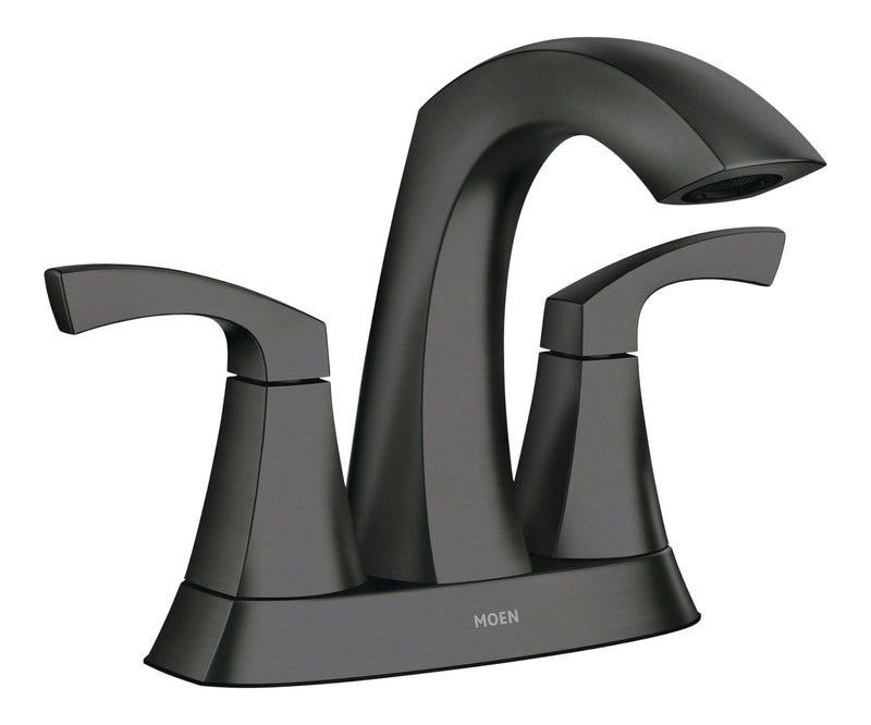 Lindor Double Handle Bathroom Faucet, Meets EPA WaterSense Criteria, Matte Black Q3253