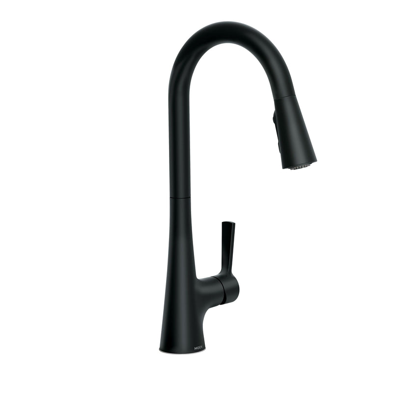 Mikah 1-Handle Pull Down Kitchen Faucet, Matte Black F1726