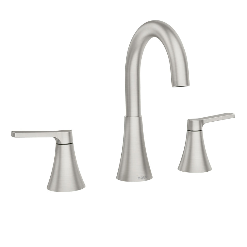 Mikah Double Handle Widespread Bathroom Faucet, Spot-resistant Brushed Nickel M9527