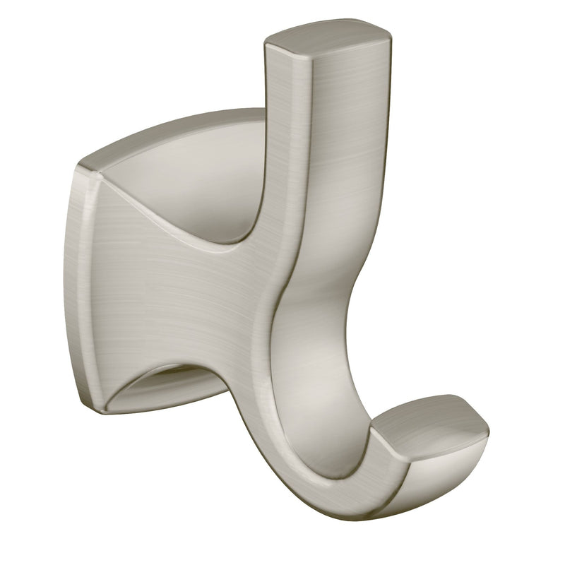 Voss Double Robe Hook, Brushed Nickel C3772