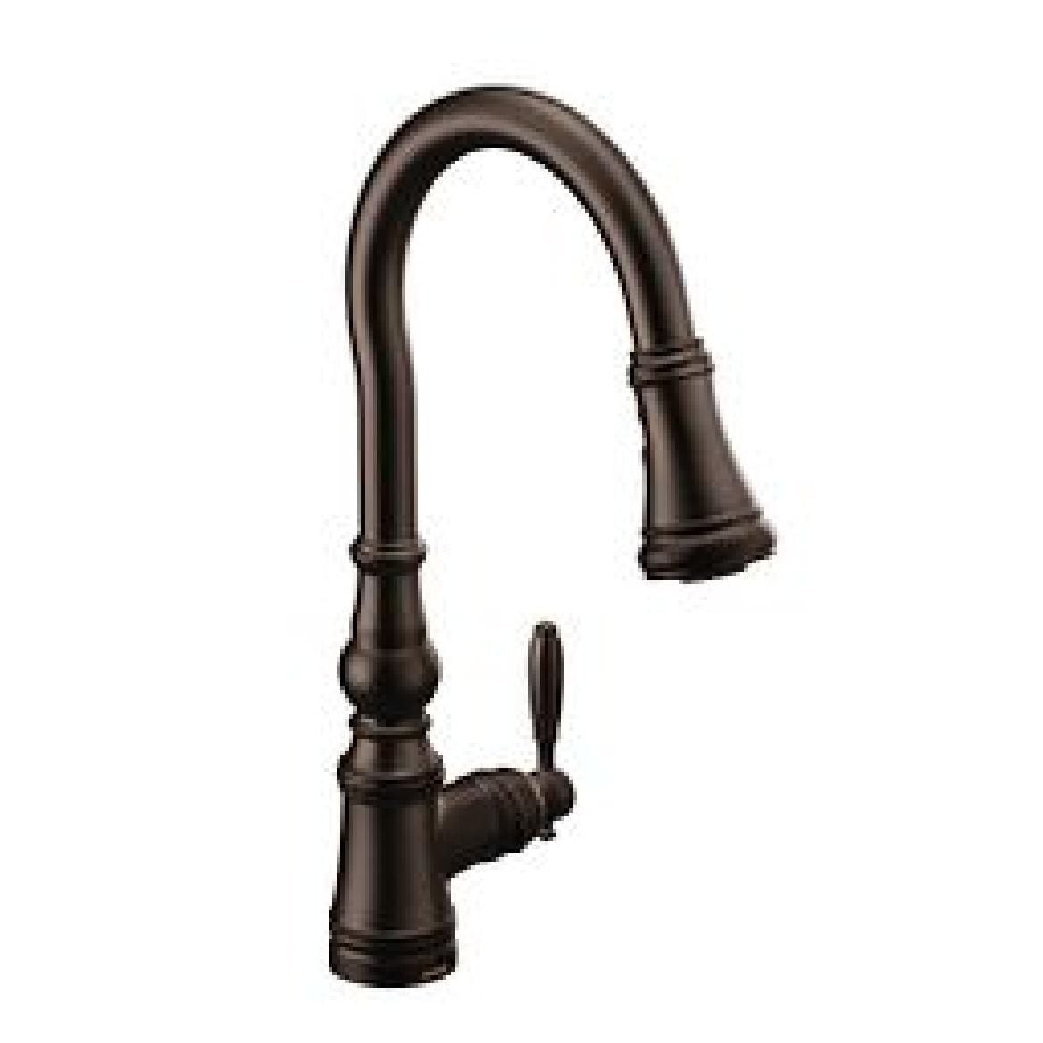 Weymouth Single Handle Pull Down Kitchen Faucet, Various Finishes