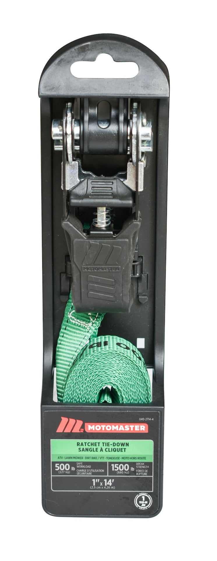 1,500-lb Endless Padded Ratchet Tie Down Strap, Weatherproof, 1-in x 14-ft D7110