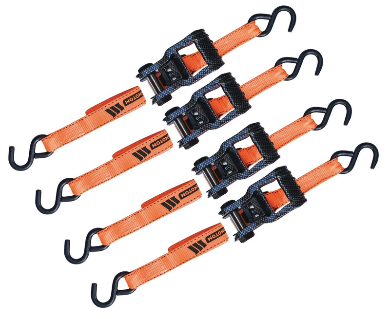 3,000-lb Heavy Duty Ratchet Tie Down Strap, 1.25-in x 14-ft, 4-pk M6125
