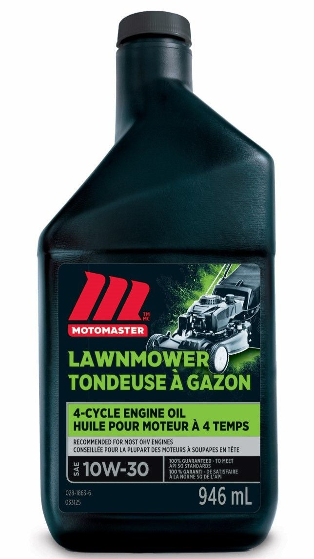 4-Stroke Lawnmower Engine Oil 10W30, 946-mL Q1180