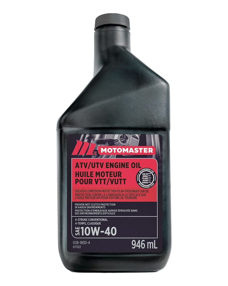 4-Stroke Premium ATV/UTV Engine Oil 10W40, 946-mL F2905