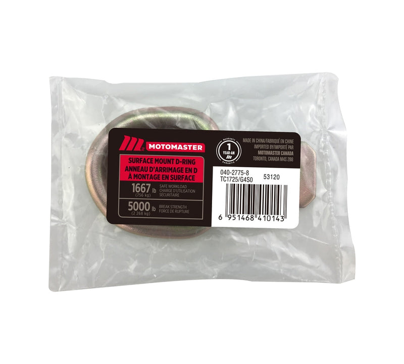5,000-lb Medium Duty D-Ring, Surface Mountable U9677