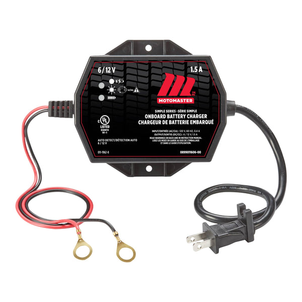 Simple Series Onboard Smart Battery Charger and Maintainer, Fully Automatic, 1.5-Amp, 6V/12V N4303