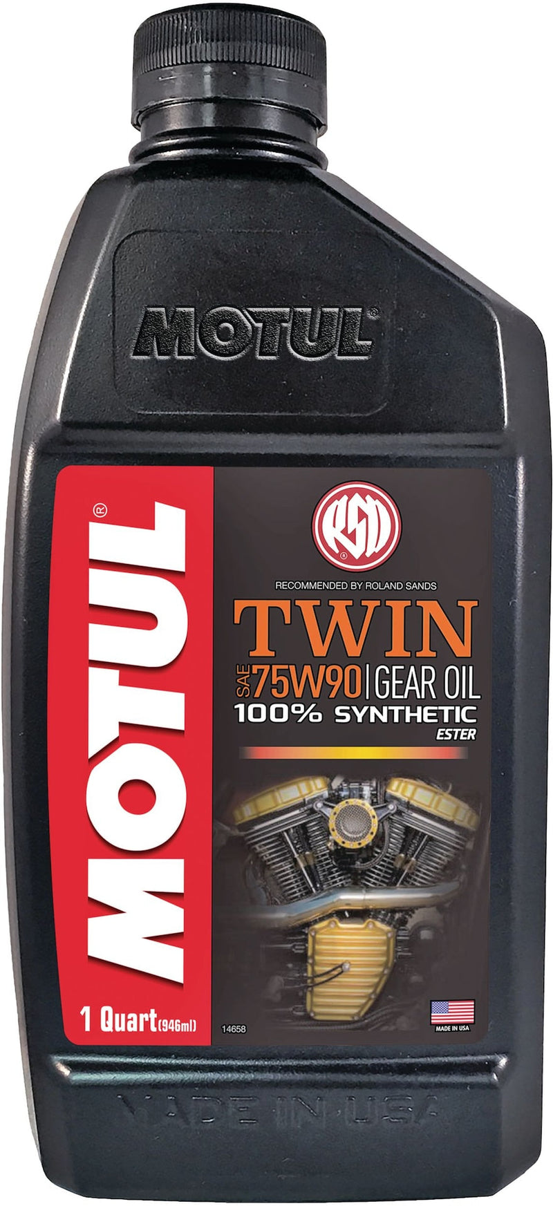 Twin Synthetic Gear Motorcycle Oil 75W90, 946-mL Y5504