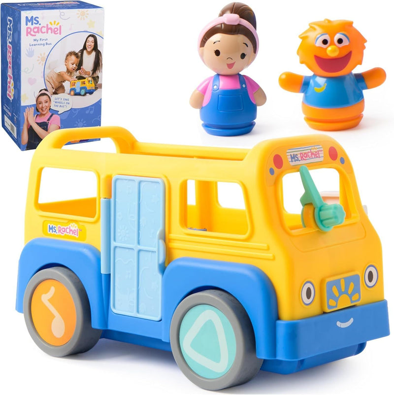 My First Learning Electronic School Bus with 2 Figures, Music & Sounds Playset, Ages 1+ J8687