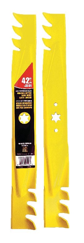Xtreme 3-in-1, 2-Blade Replacement Set for 42-in Lawn Tractor Cutting Decks, Yellow C1337