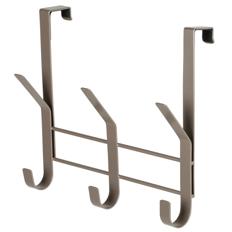 8.5" Over The Door Metal 3 Hook, Champagne R2238