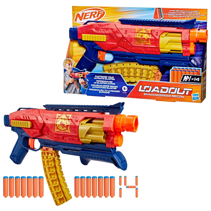 Loadout Shadowspeed Recon Dart Blaster with Dart Storage Attachment and 14 N1 Darts S8127