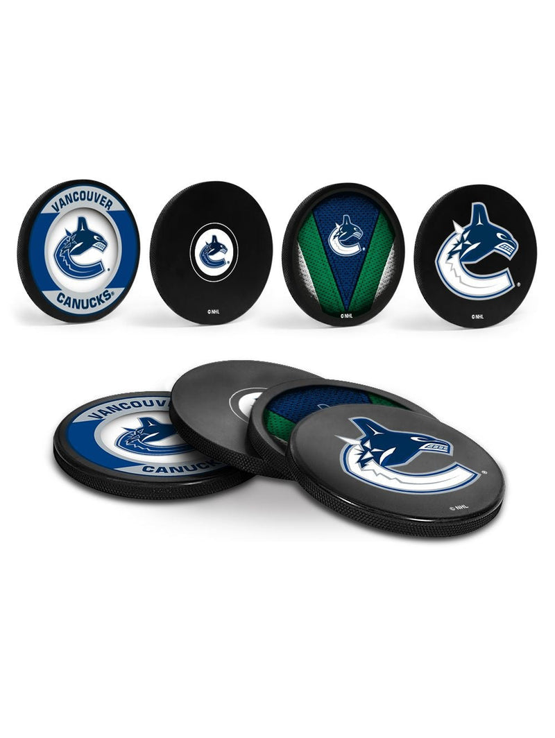 Hockey Puck Drink Coasters, 4-pk M2593