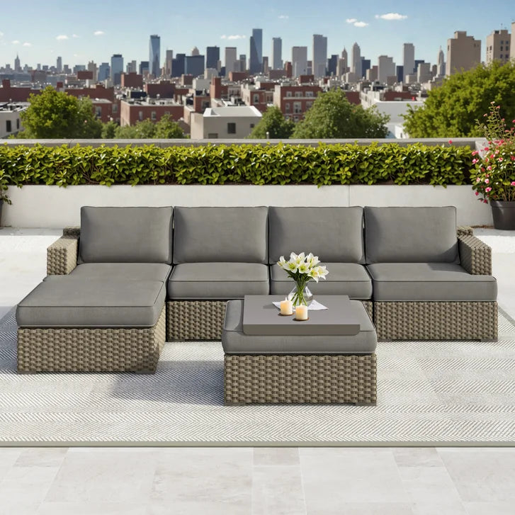 Niko Heritage 6-piece Patio Sectional Conversation Set S0744