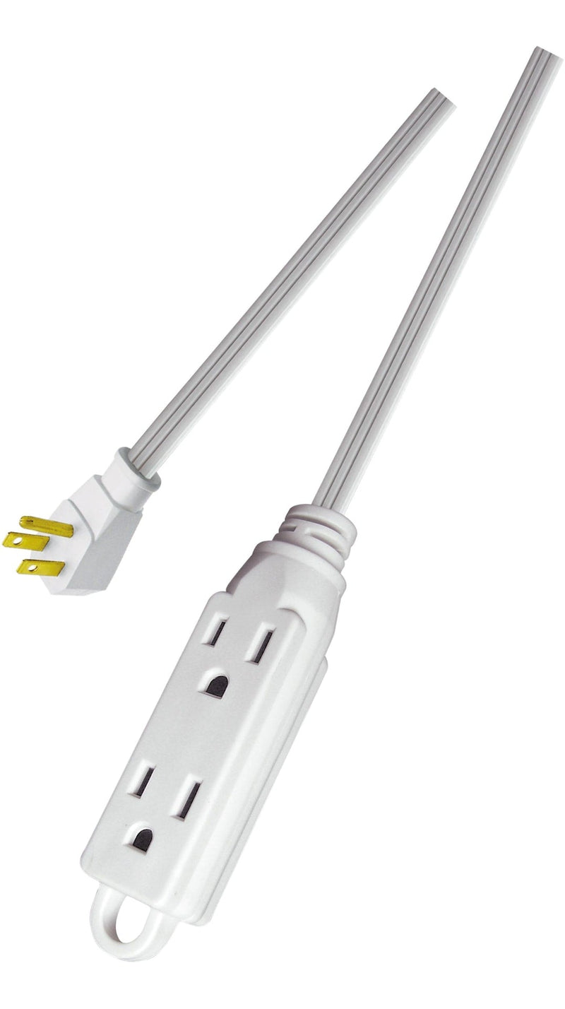 16/3 All-Purpose Extension Cord, Light-Duty, 3 Grounded Outlets, White T1305