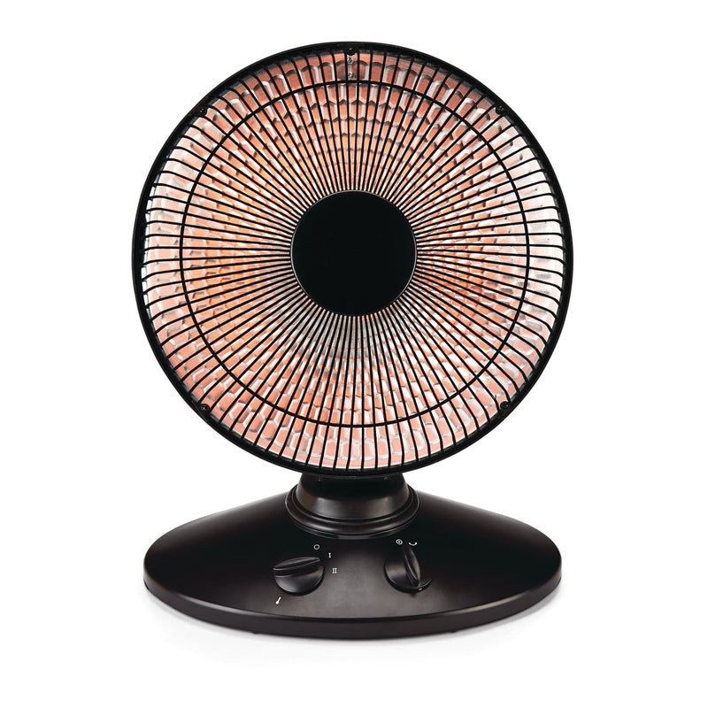 Oscillating Parabolic Dish Portable Radiant Electric Space Heater, 1000W, Black H9445