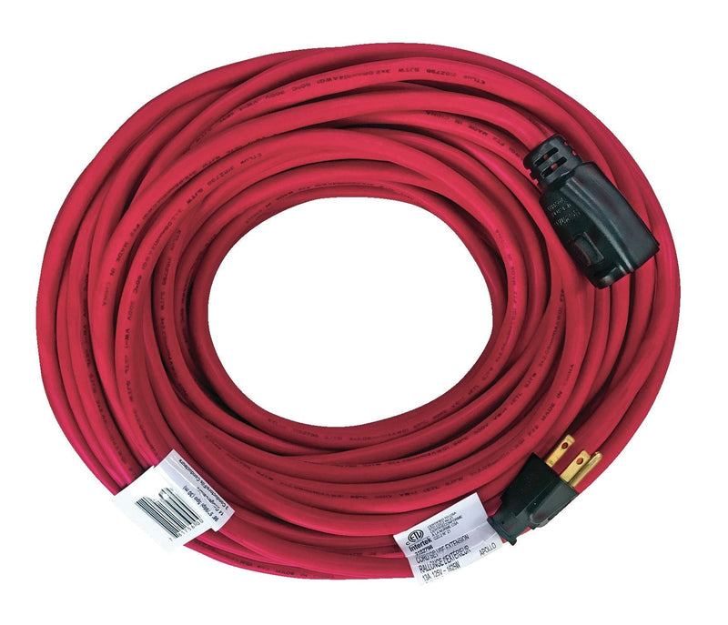 Outdoor Locking Extension Cord with Grounded Outlet, 98-ft 5-in, Red V9631