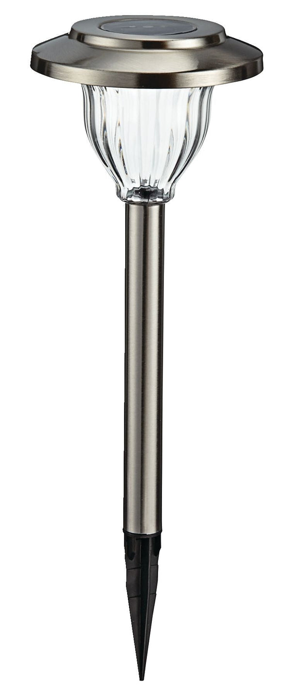 Outdoor Pure White LED Solar Stainless Steel Garden & Pathway Stake Lights, 10-Pk X1785