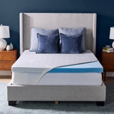 Novaform 3 in. Advanced Cooling Gel Memory Foam Mattress Topper