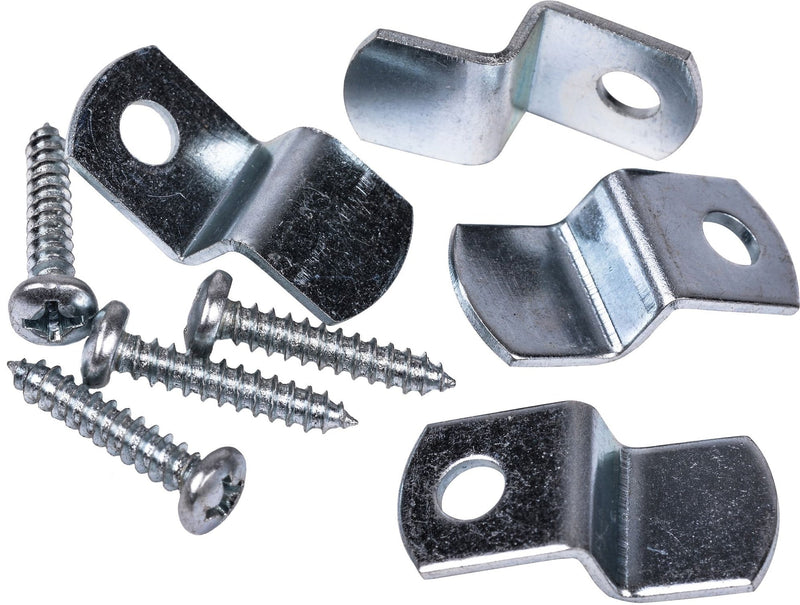 Mirror Holder, For Frameless Mirrors, 20-lb Capacity, Zinc-Finish, 4-pk E4041