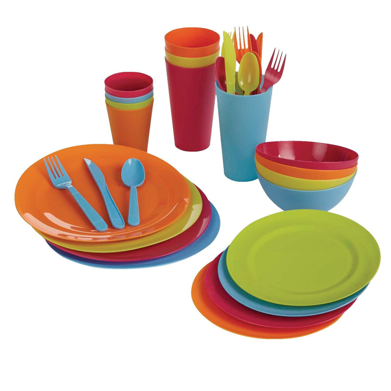 Acrylic Colourful Dinner Set, 33-pc H8890