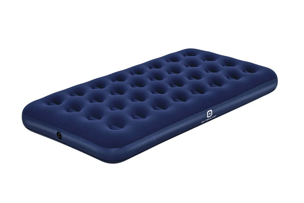 Flocked Top Twin Single-High Inflatable Air Mattress/Airbed with Repair Kit, Blue H6959