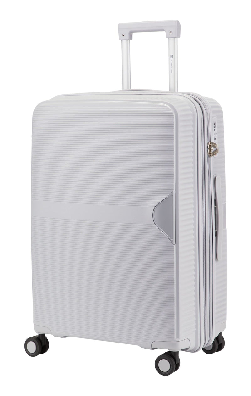 Hardside Medium Luggage Bag, Silver E7526