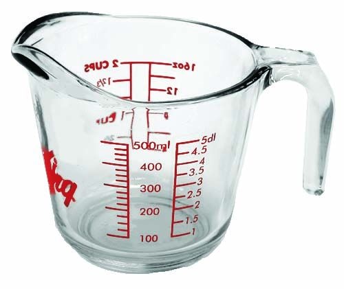 Glass Measuring Cup, 500-ml V0747