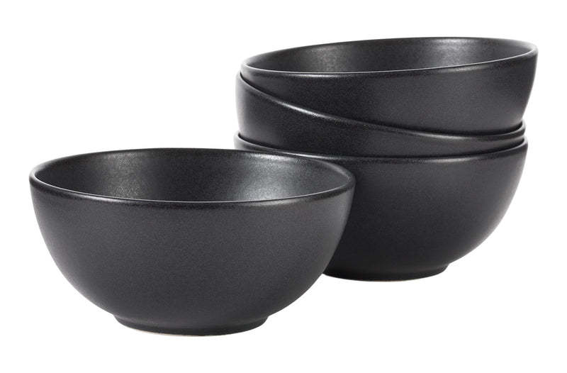 Dorset All-Purpose Stoneware Bowl, Oven Safe, 4-pk, Black Reactive W3628