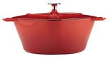 Dutch Oven, Durable Cast Iron, Oven Safe, Red, 6.5qt