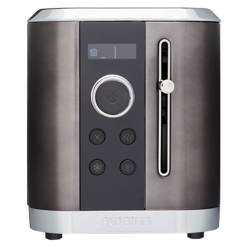 Even Heat Wide Slots Toaster with 9 Settings, Black Stainless Steel, 2-Slices O4495
