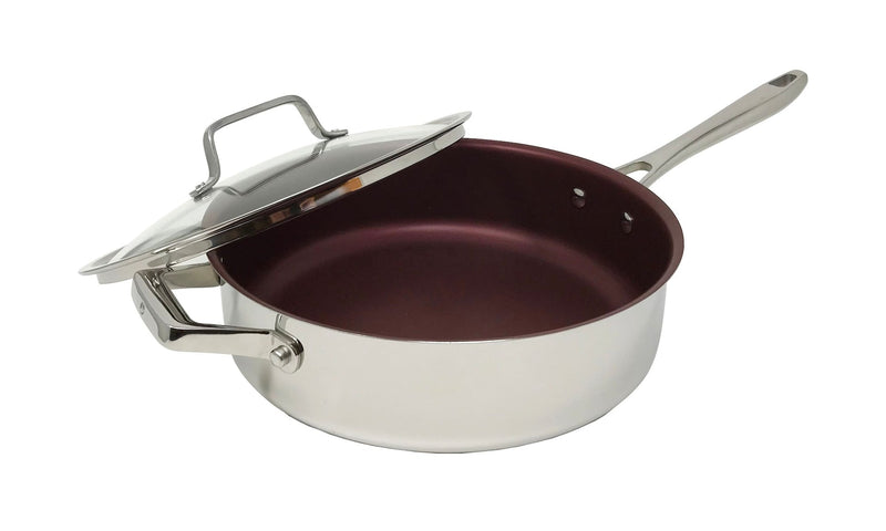 Professional Non-Stick Clad Jumbo Cooker, Burgundy, 5-L J2677