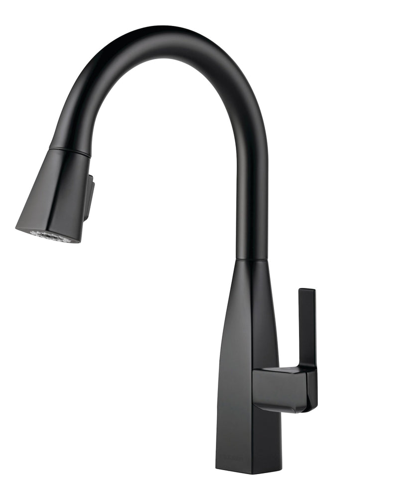 Xander Single-Handle Pull-Down Kitchen Faucet, Black P7859