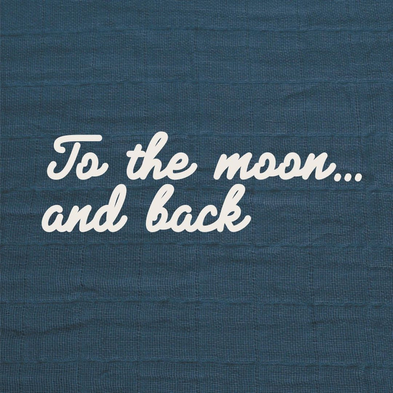 Cotton Muslin Baby Swaddle Blanket, Navy P4905