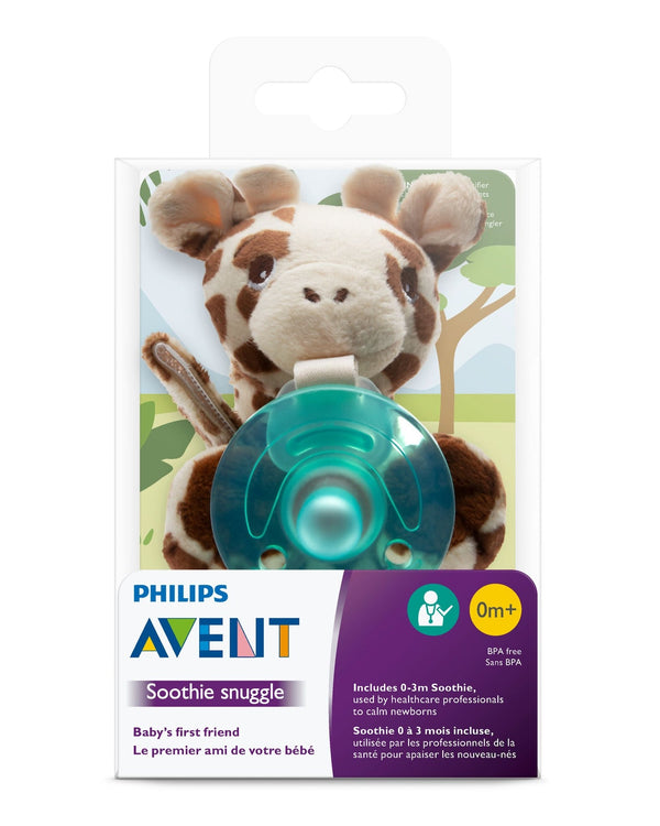 Soothie Snuggle Pacifier, Giraffe, Ages 0-3m T7265