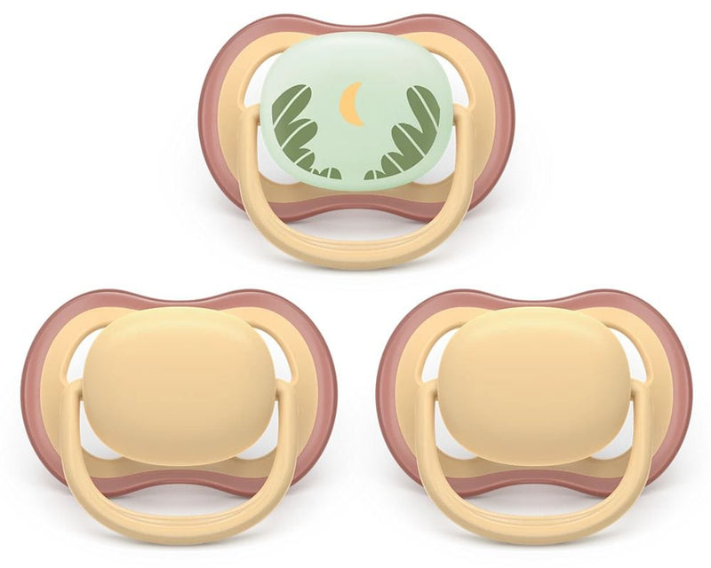 Ultra air Pacifier 0-6 Months All Day, Yellow, 3-pk U6848