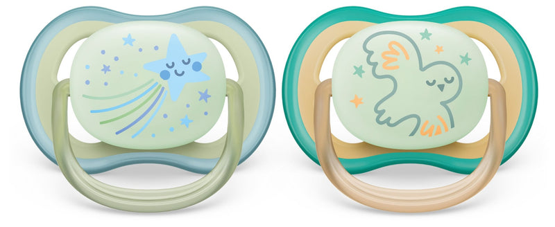 Ultra Air Pacifier, 0-6 Months, Smiling Star & Owl, 2-pk A5919