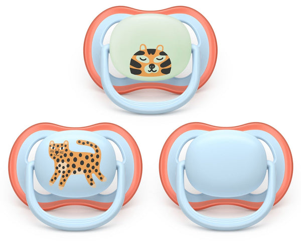 Ultra Air Pacifier 6-18 Months All Day, Leopard, 3-pk G5473