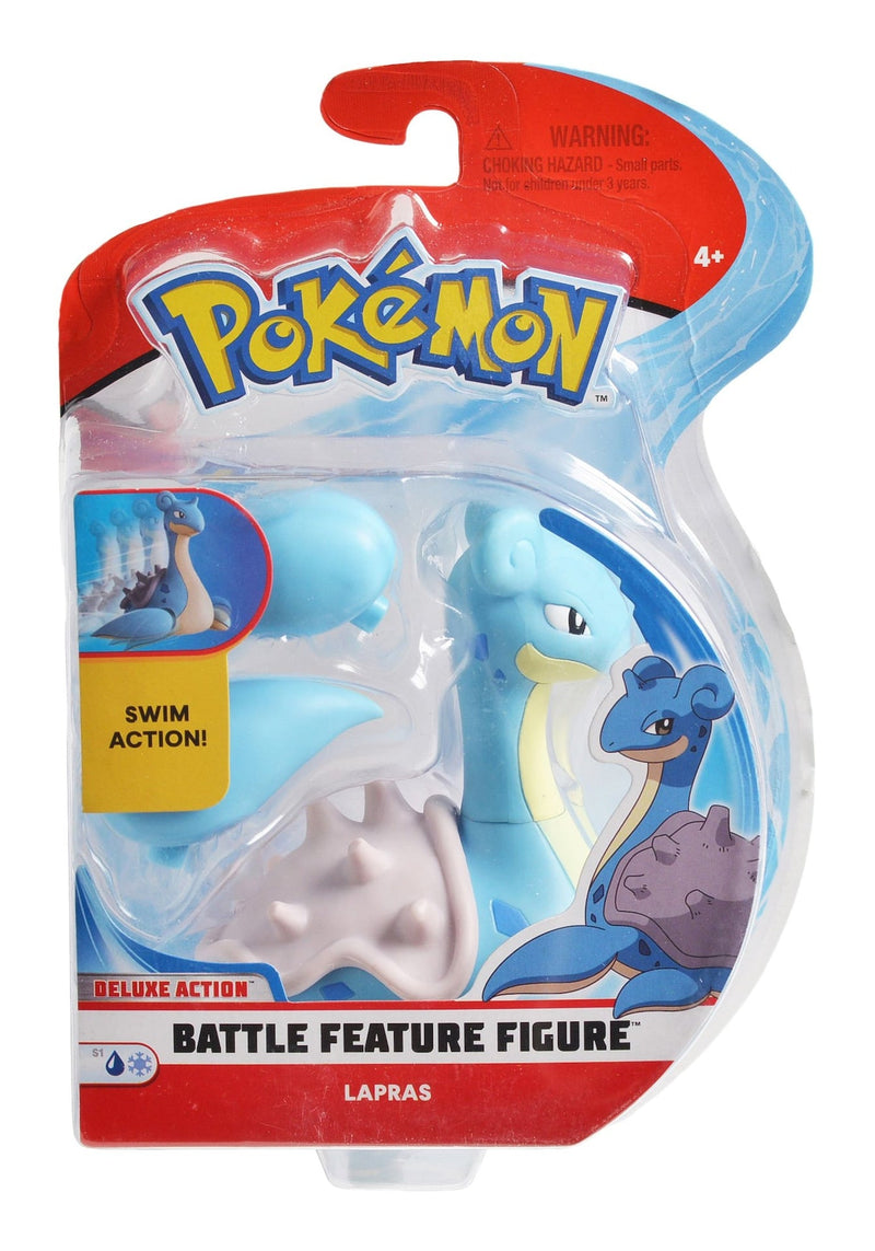 Battle Feature Figure Toy Set, Assorted (Ash & /Bewear/Decidueye/Lapras), Ages 4+ W7284