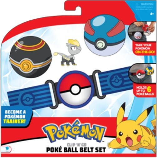 Clip 'N' Go Poké Ball Belt Set With 2-Inch Action Figure & Balls, Assorted, Age 4+ O0262