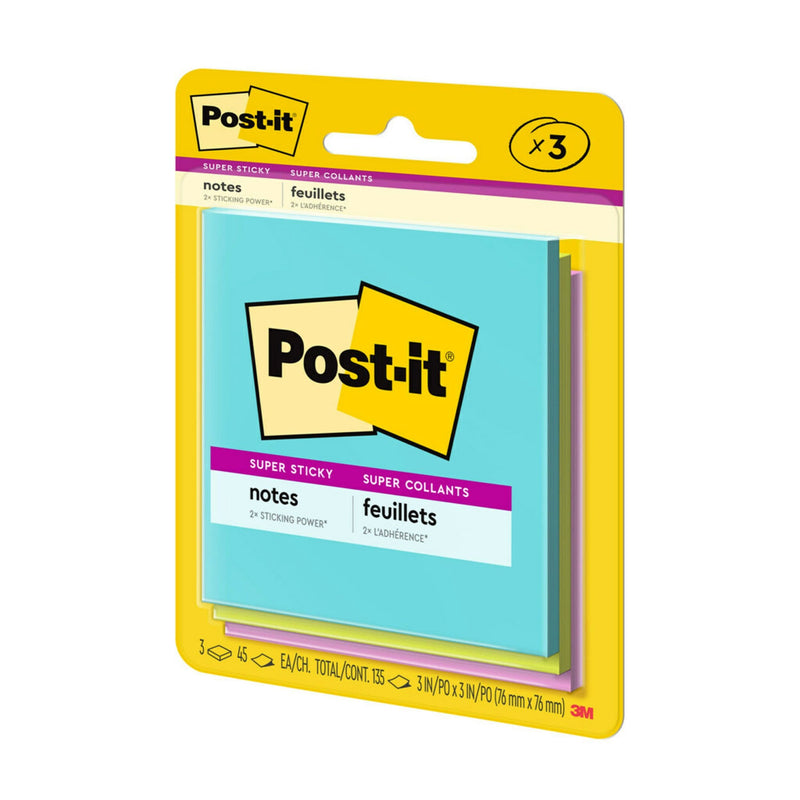 Super Sticky Notes Supernova Neons Notes, 3-pk L1070